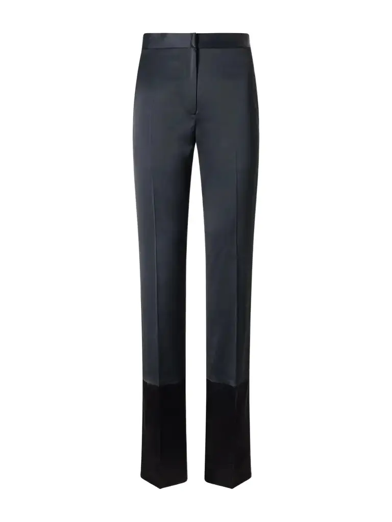 Sharon Wauchob Sue Paneled Satin Straight-leg Pants | Image 1 Sharon Wauchob Sue Paneled Satin Straight-leg Pants | Image 1