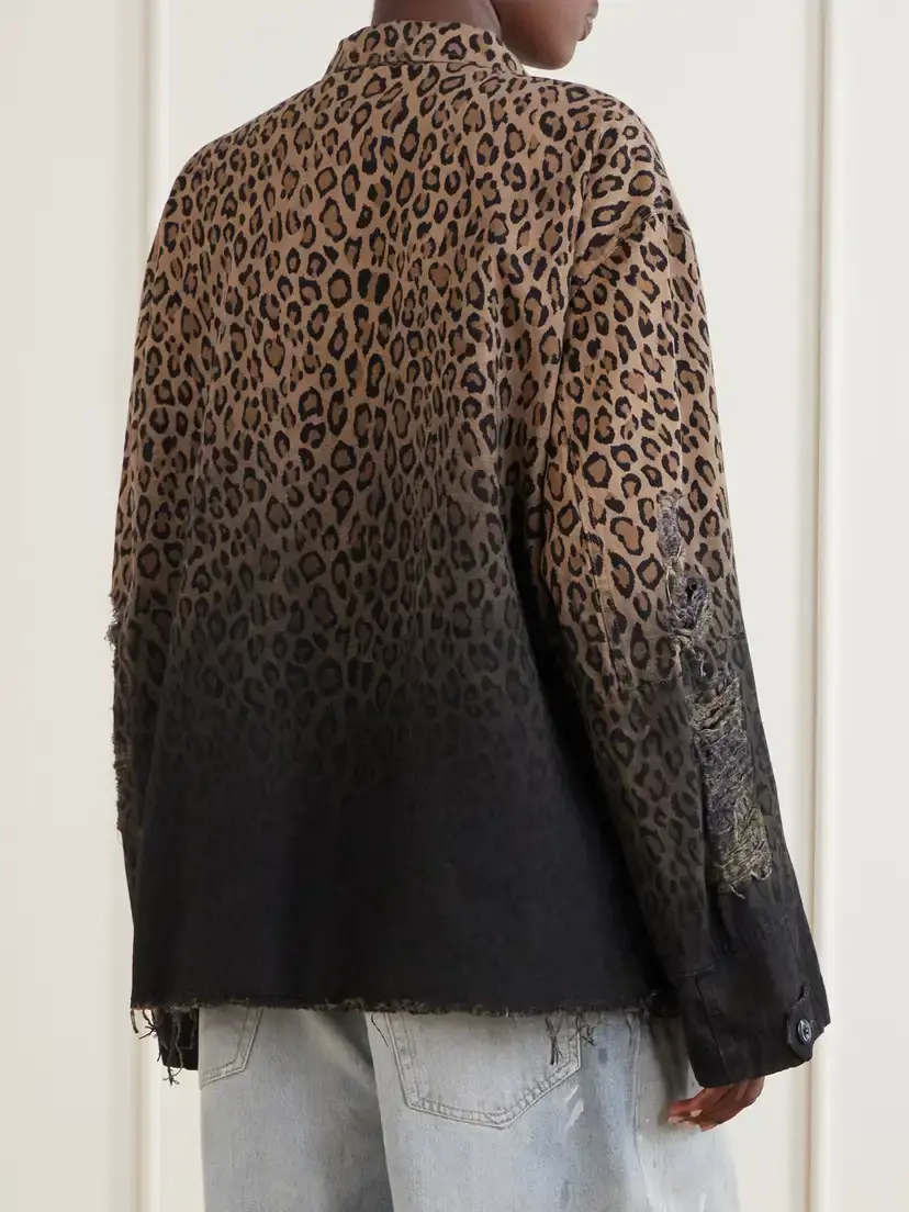 R13 Abu Distressed Leopard-print Cotton Jacket | Thumbnail 3 R13 Abu Distressed Leopard-print Cotton Jacket | Thumbnail 3
