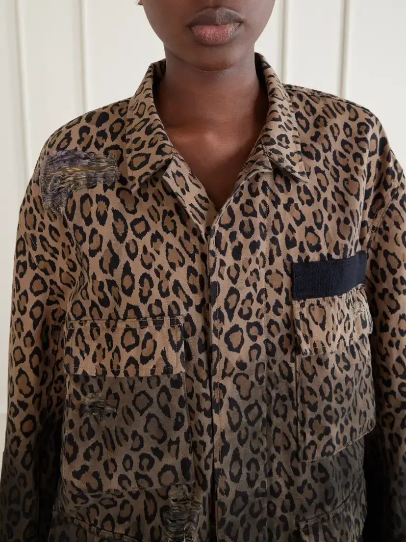 R13 Abu Distressed Leopard-print Cotton Jacket | Thumbnail 4 R13 Abu Distressed Leopard-print Cotton Jacket | Thumbnail 4