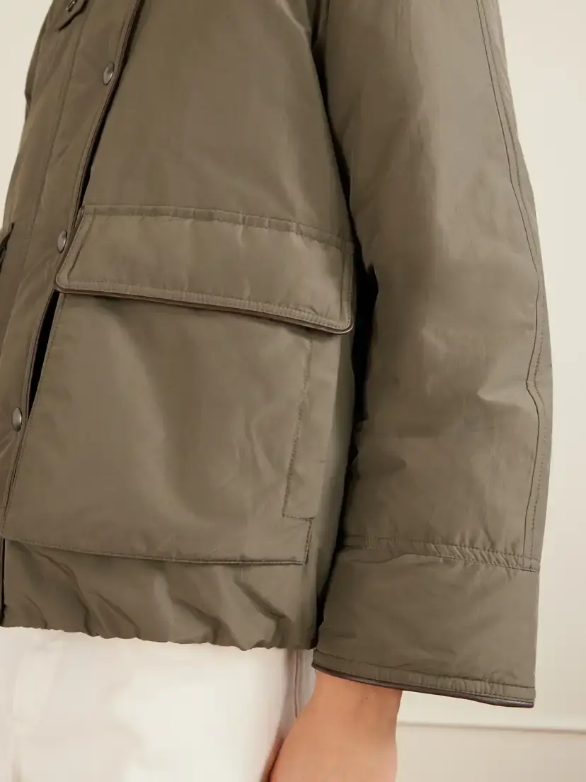 Brunello Cucinelli Shearling-trimmed Padded Cotton-blend Down Jacket | Thumbnail 5 Brunello Cucinelli Shearling-trimmed Padded Cotton-blend Down Jacket | Thumbnail 5