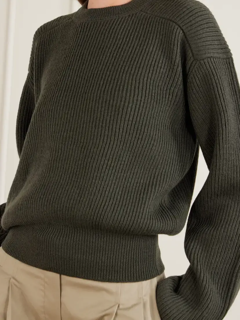 RIER Ribbed Virgin Wool Sweater | Thumbnail 4