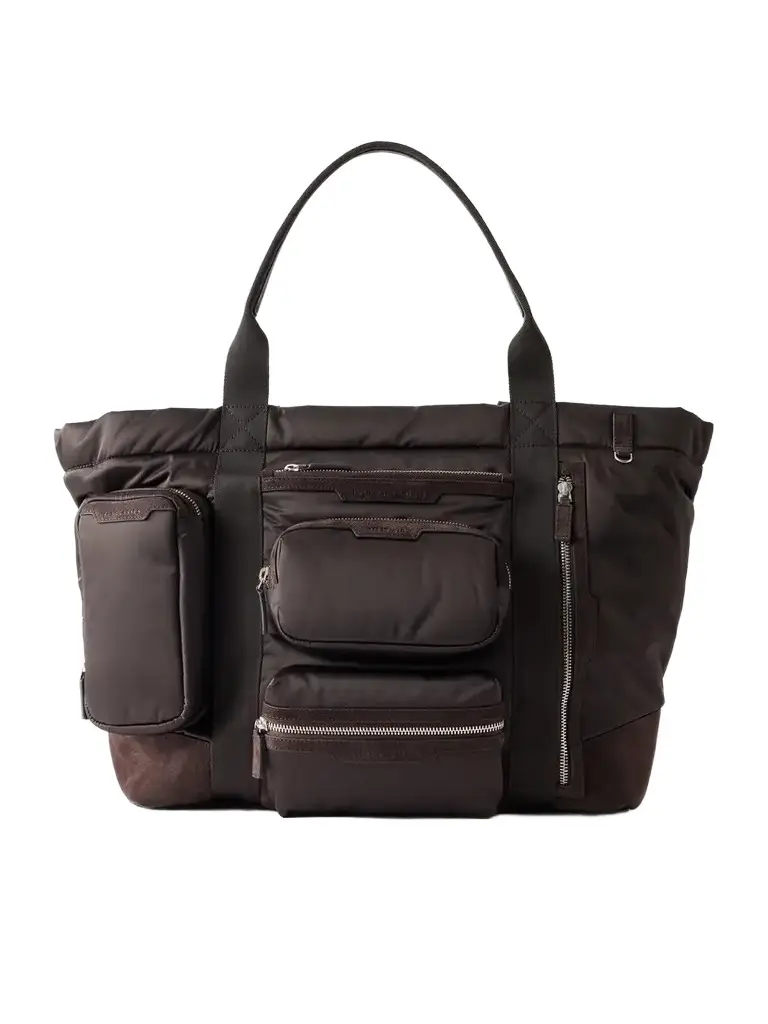 Anya Hindmarch Travel Leather-trimmed Shell Weekend Bag | Image 1 Anya Hindmarch Travel Leather-trimmed Shell Weekend Bag | Image 1