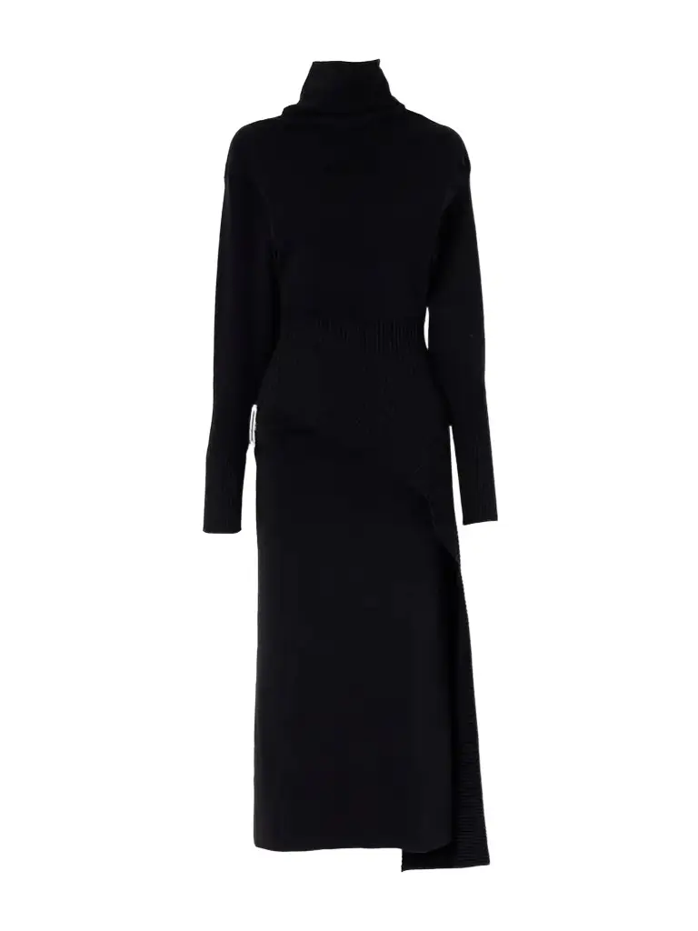 Lanvin Embellished Wool And Cashmere-blend Turtleneck Midi Dress | Image 1 Lanvin Embellished Wool And Cashmere-blend Turtleneck Midi Dress | Image 1