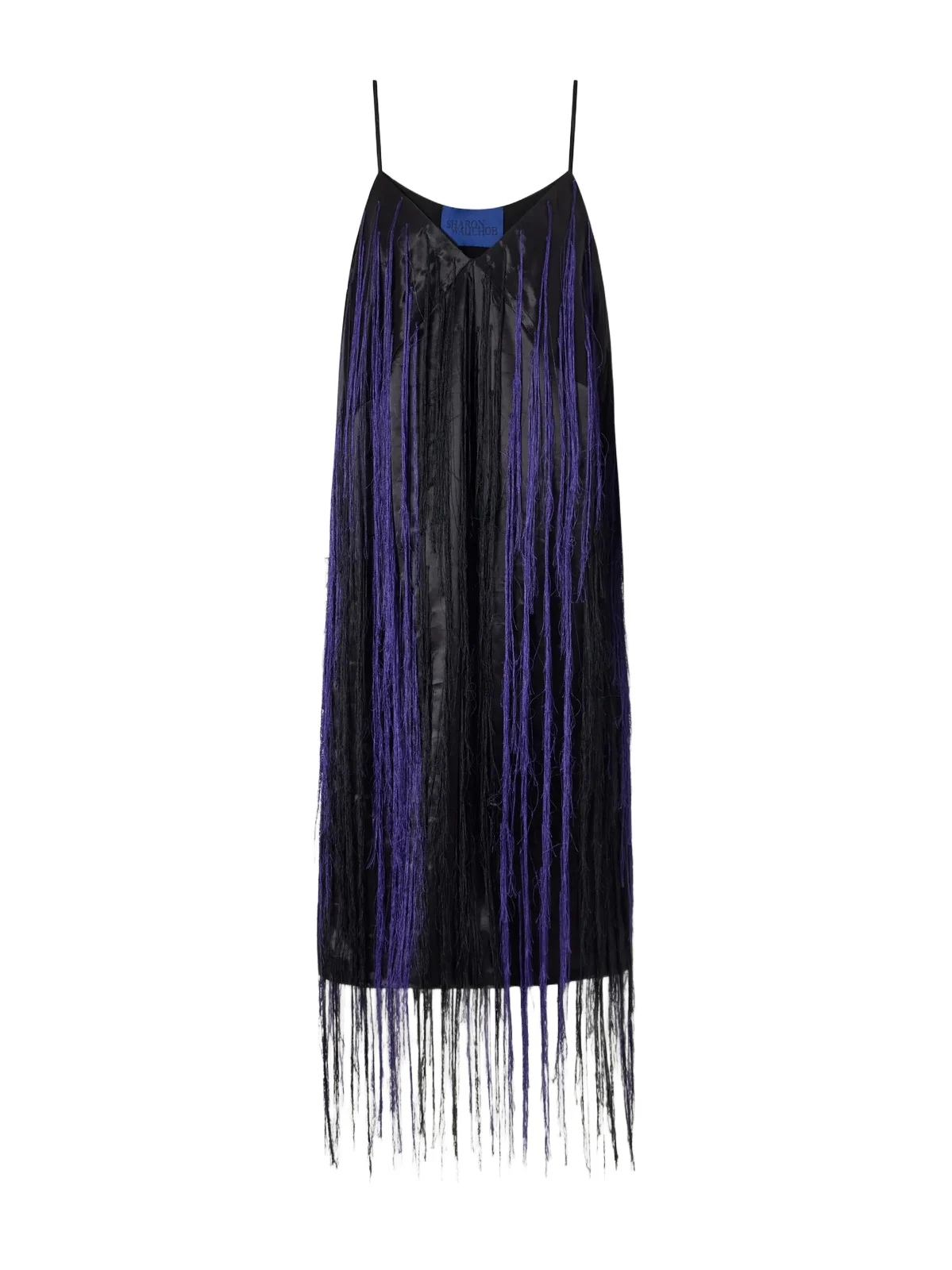 Sharon Wauchob Katia Fringed Satin-twill Midi Dress