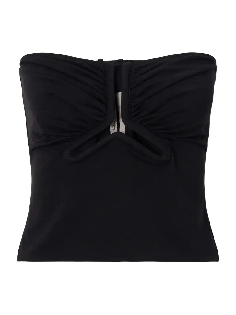 Rick Owens Alannah Strapless Cut-out Stretch-jersey Top | Image 1 Rick Owens Alannah Strapless Cut-out Stretch-jersey Top | Image 1