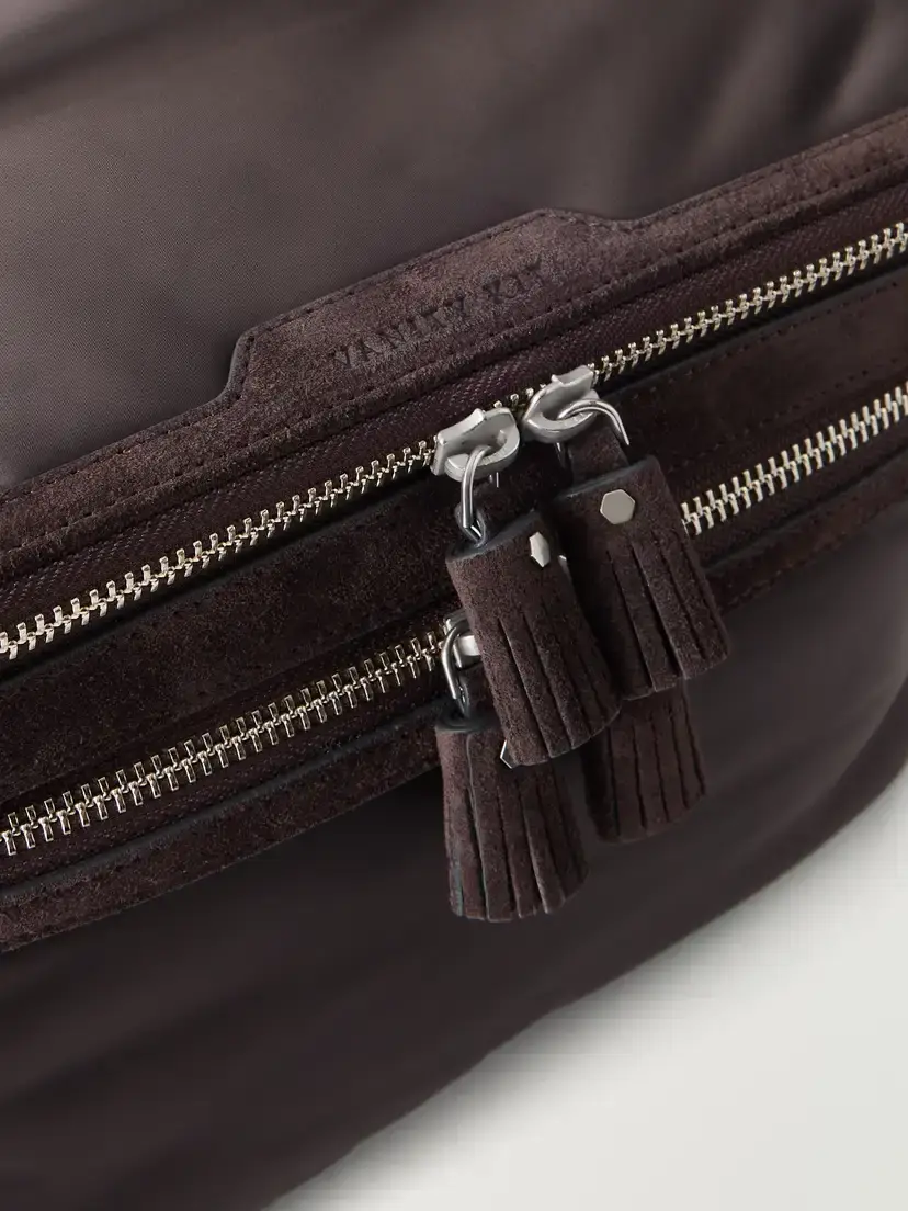 Anya Hindmarch Suede-trimmed Shell Vanity Case | Thumbnail 3 Anya Hindmarch Suede-trimmed Shell Vanity Case | Thumbnail 3