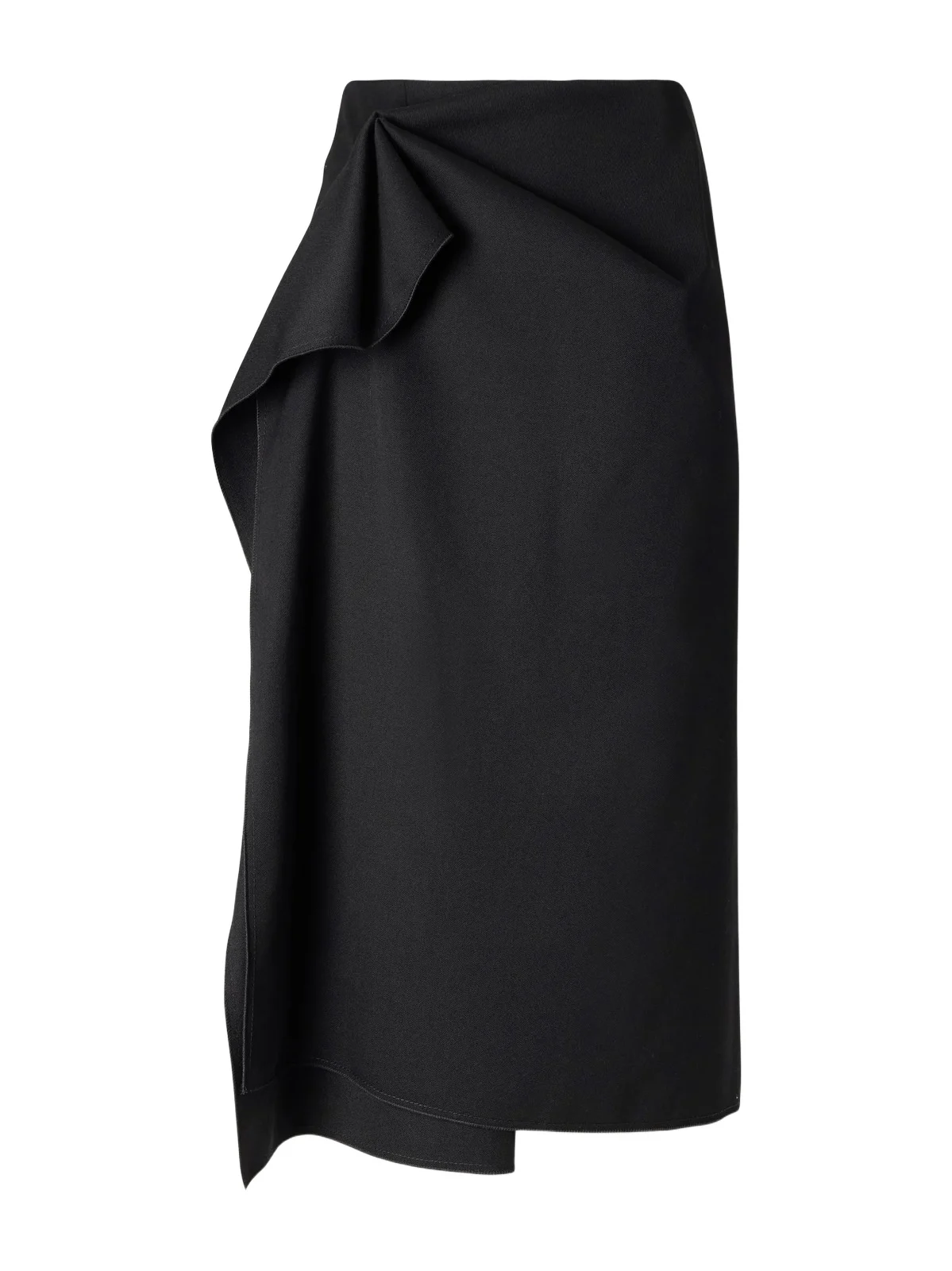Asymmetric Wool Midi Skirt Asymmetric Wool Midi Skirt
