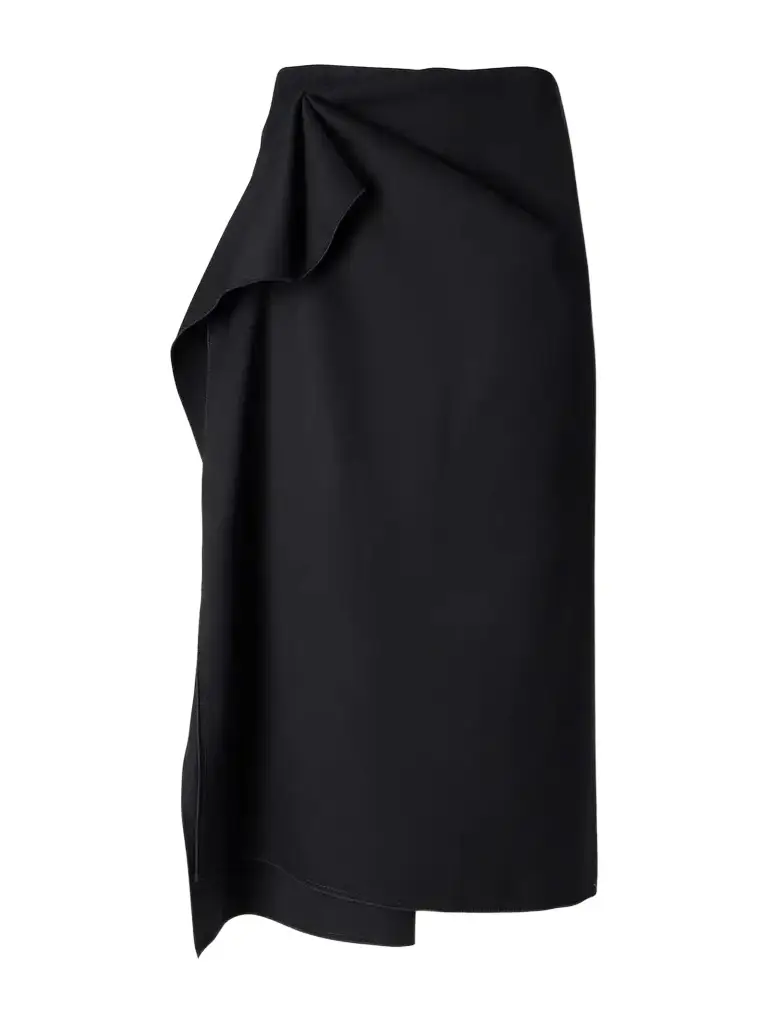 Lanvin Asymmetric Wool Midi Skirt | Image 1 Lanvin Asymmetric Wool Midi Skirt | Image 1
