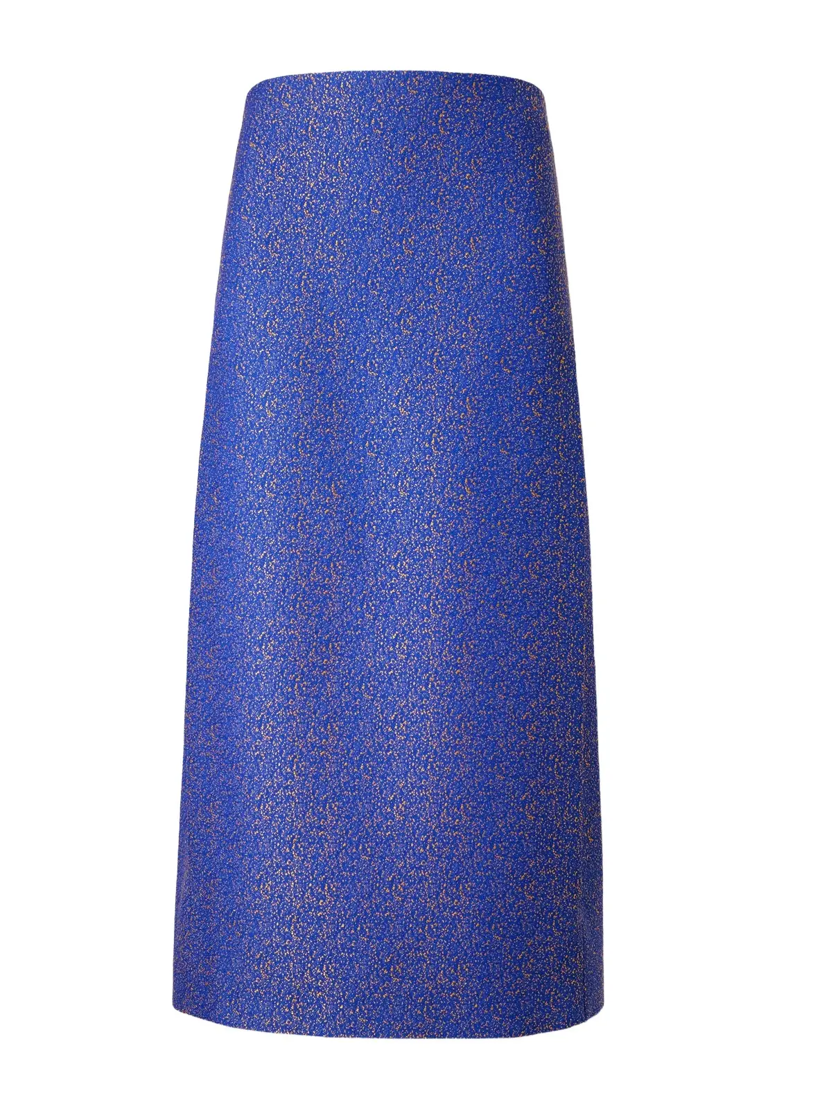 Draped Jacquard Midi Skirt