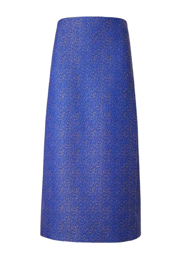 Jil Sander Draped Jacquard Midi Skirt