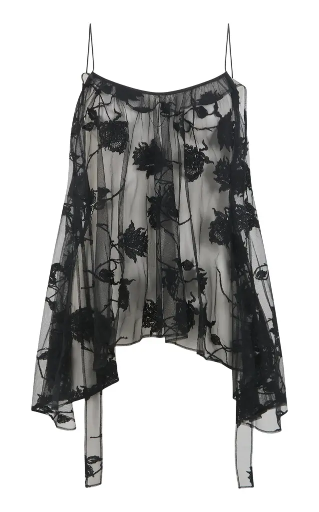 Harris Tapper Exclusive Park Rose Tulle Top