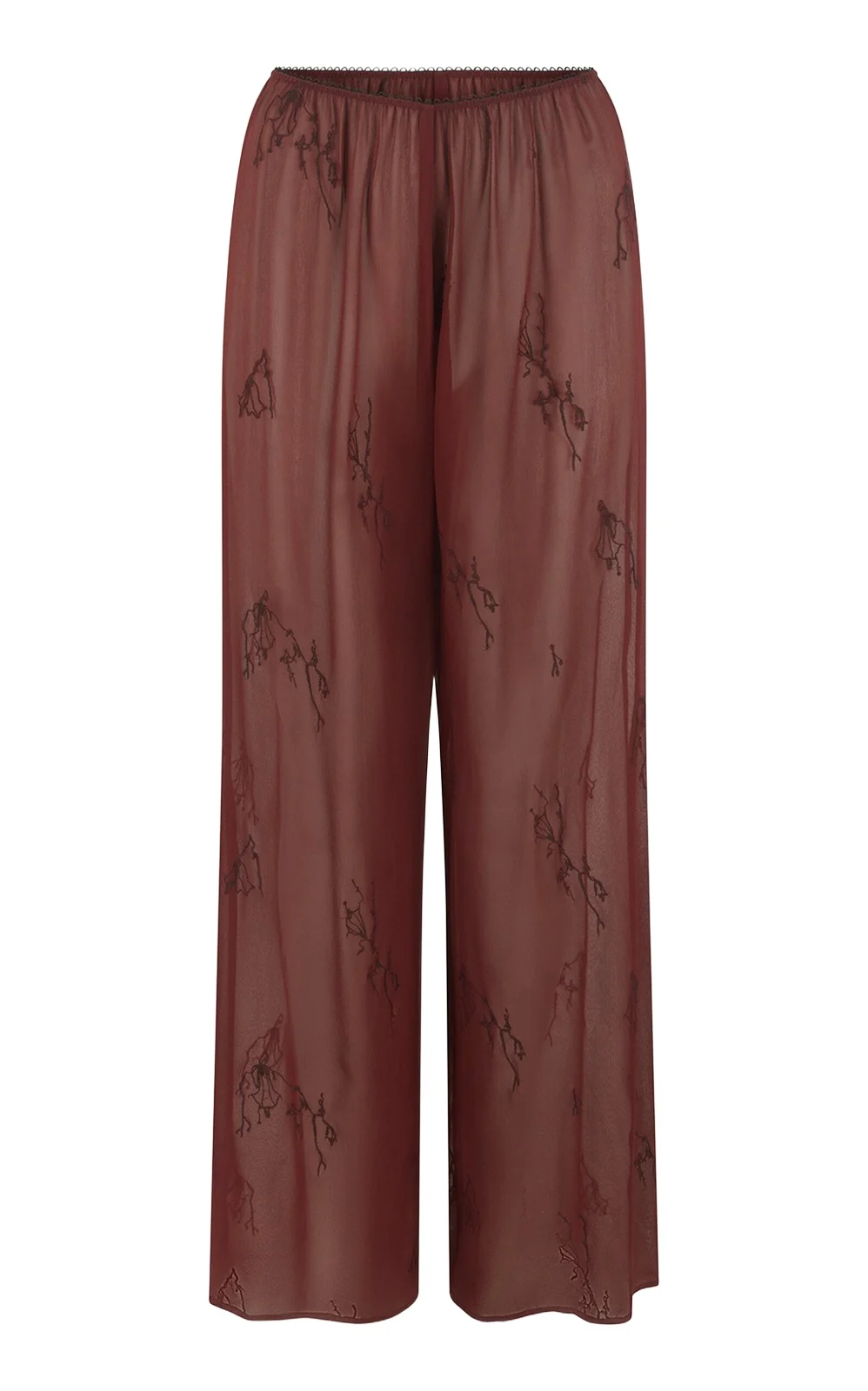Harris Tapper Exclusive Irving Sheer Embroidered Silk Trousers