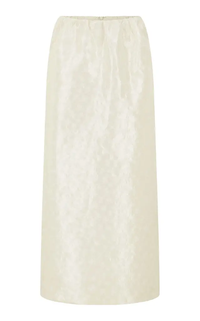 Mies Embroidered Taffeta Maxi Skirt