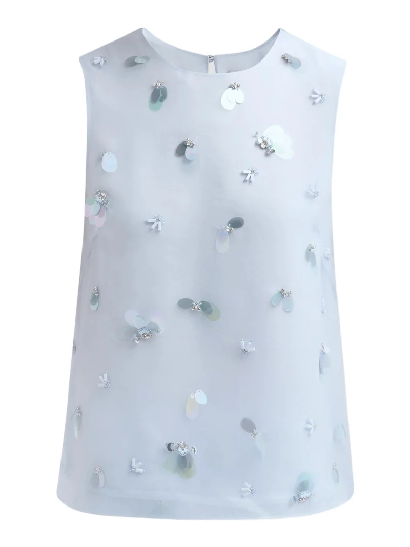 Women's Celia Embellished Silk Top Women's Celia Embellished Silk Top