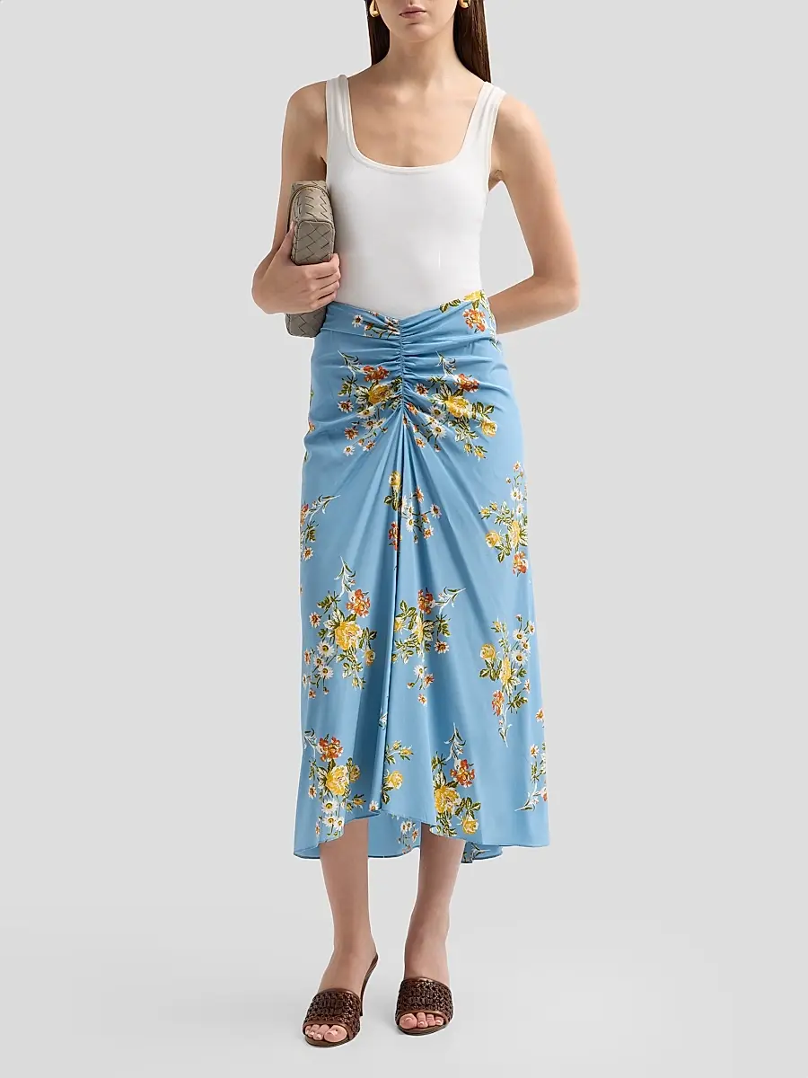Veronica Beard Women's Limani Silk-Blend Midi Skirt | Thumbnail 2 Veronica Beard Women's Limani Silk-Blend Midi Skirt | Thumbnail 2