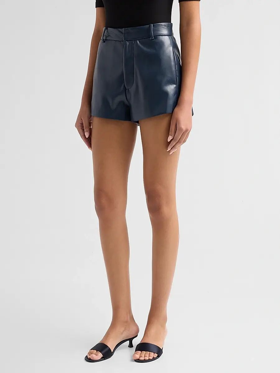 Generation Love Women's Jax Faux Leather Shorts | Thumbnail 4 Generation Love Women's Jax Faux Leather Shorts | Thumbnail 4