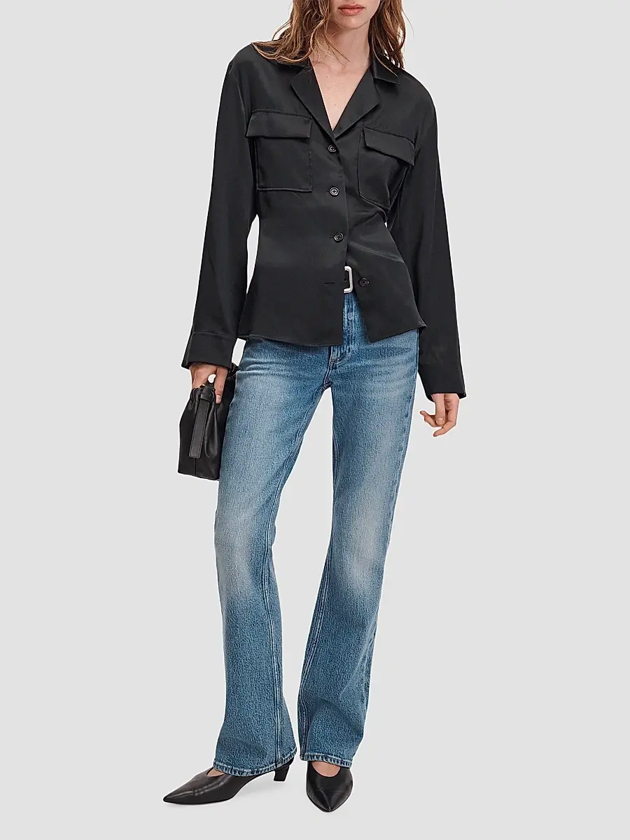 rag & bone Women's Sonny Silk Blouse | Thumbnail 2 rag & bone Women's Sonny Silk Blouse | Thumbnail 2