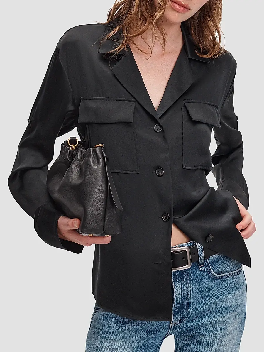 rag & bone Women's Sonny Silk Blouse | Thumbnail 5 rag & bone Women's Sonny Silk Blouse | Thumbnail 5