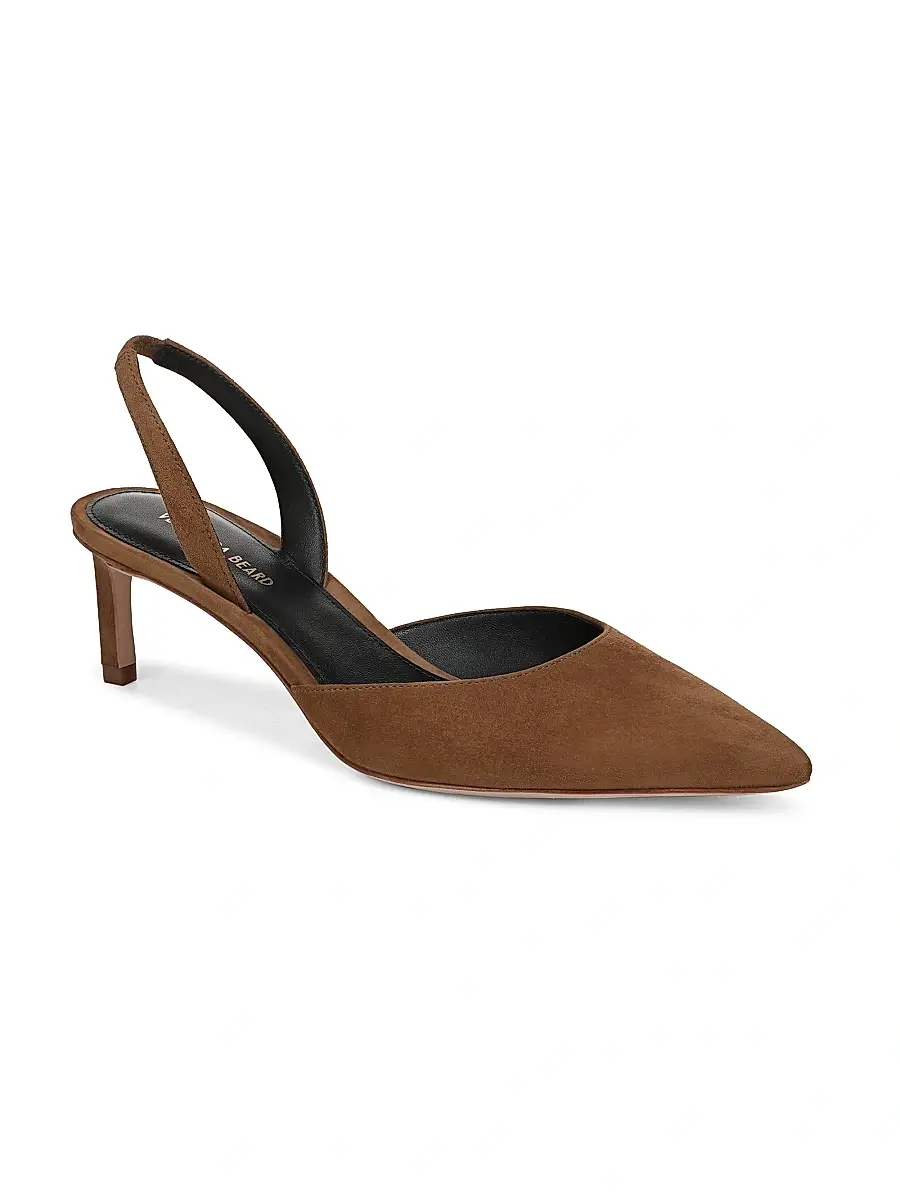 Veronica Beard Women's Caroline 50MM Suede Slingback Pumps | Thumbnail 2 Veronica Beard Women's Caroline 50MM Suede Slingback Pumps | Thumbnail 2