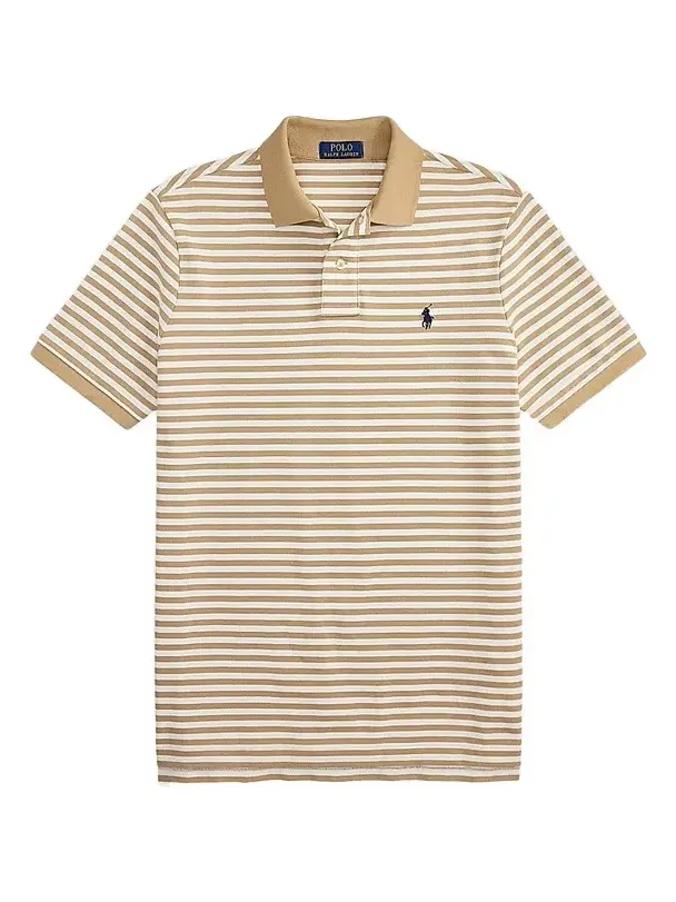Men's Striped Cotton Polo Shirt Men's Striped Cotton Polo Shirt