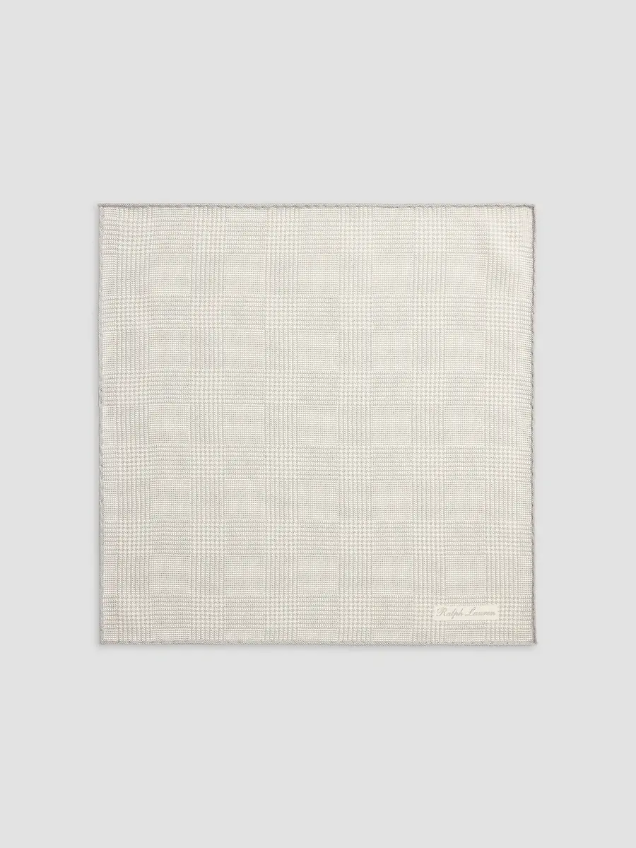 Ralph Lauren Purple Label Men's Cashmere-Silk Glen Plaid Pocket Square | Thumbnail 2 Ralph Lauren Purple Label Men's Cashmere-Silk Glen Plaid Pocket Square | Thumbnail 2