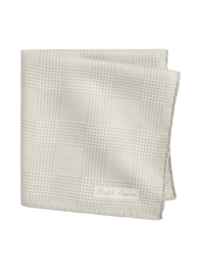 Men's Cashmere-Silk Glen Plaid Pocket Square