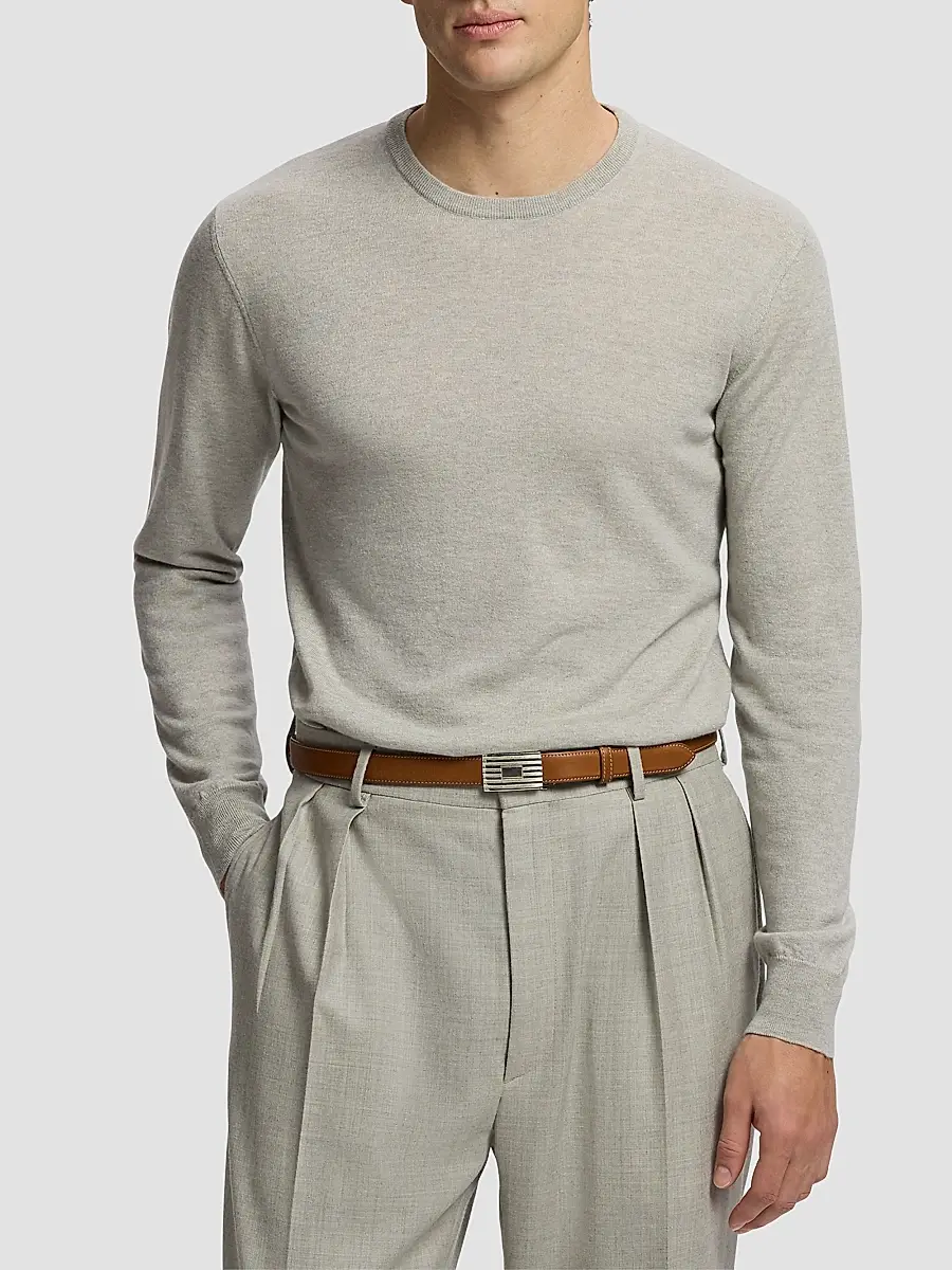 Ralph Lauren Purple Label Men's Cashmere-Jersey Long-Sleeve Sweater | Thumbnail 4 Ralph Lauren Purple Label Men's Cashmere-Jersey Long-Sleeve Sweater | Thumbnail 4