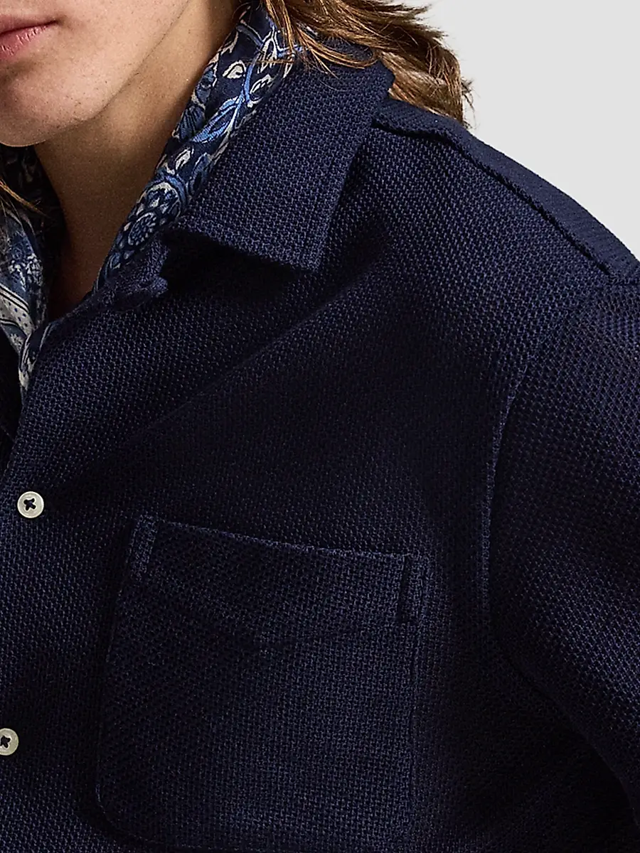 Polo Ralph Lauren Men's Pointelle Textured Short-Sleeve Shirt | Thumbnail 5