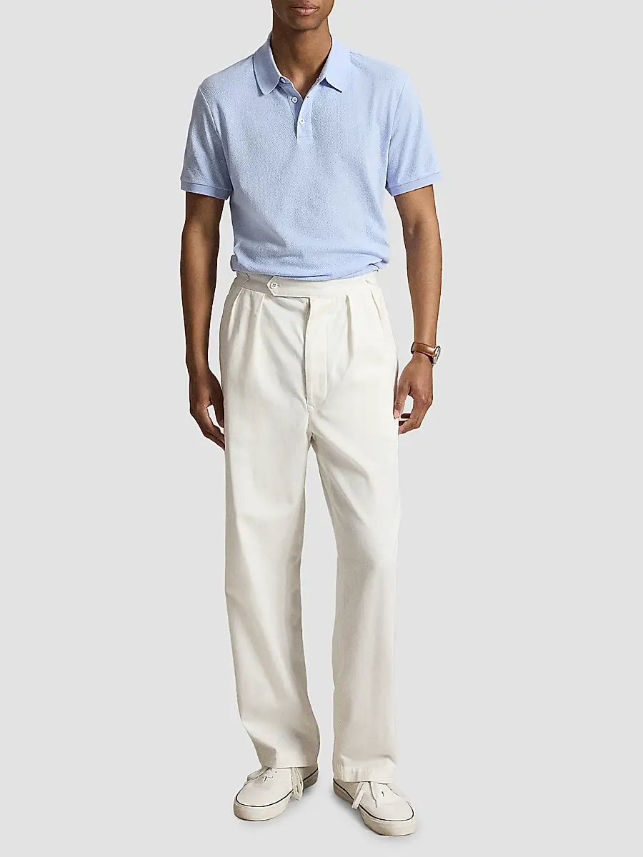 Polo Ralph Lauren Men's Cotton Pointelle Polo Shirt | Thumbnail 2 Polo Ralph Lauren Men's Cotton Pointelle Polo Shirt | Thumbnail 2