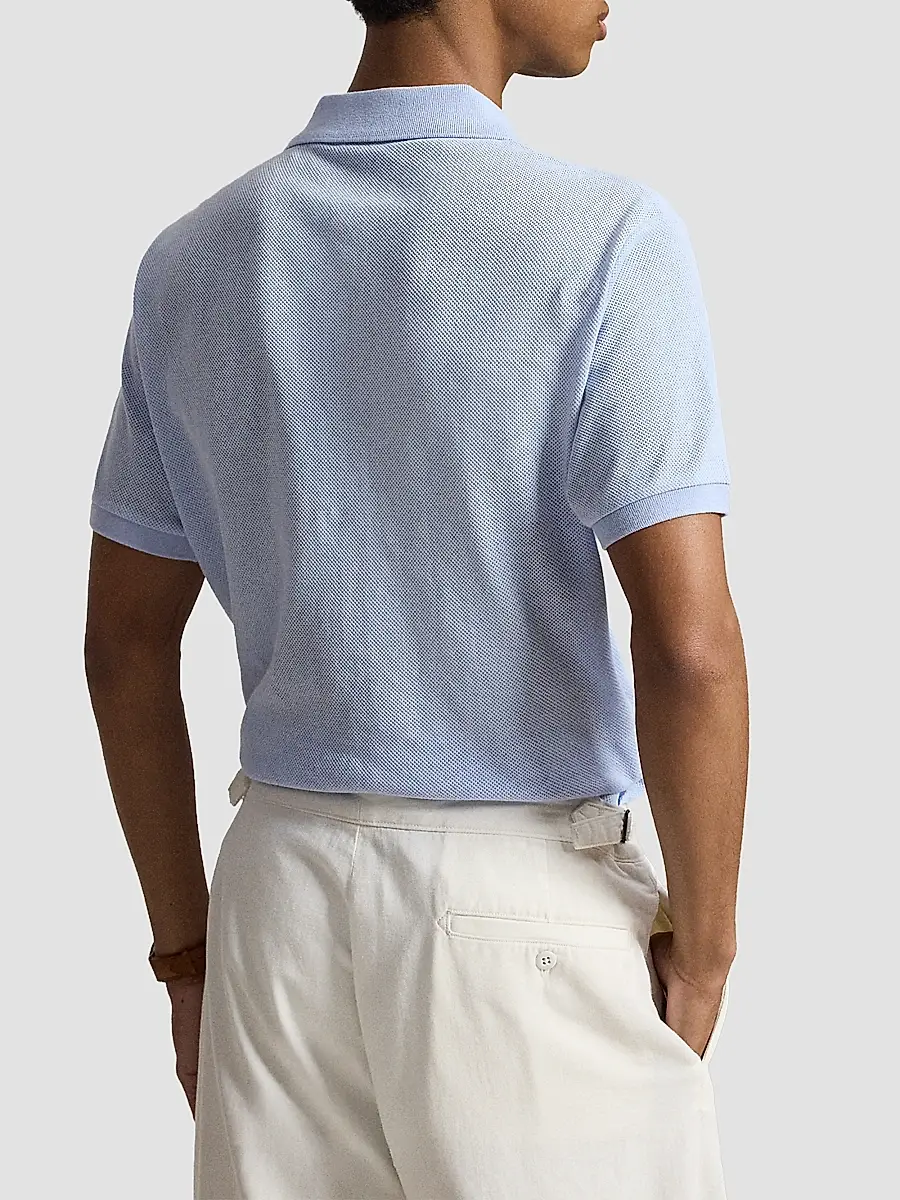 Polo Ralph Lauren Men's Cotton Pointelle Polo Shirt | Thumbnail 3 Polo Ralph Lauren Men's Cotton Pointelle Polo Shirt | Thumbnail 3