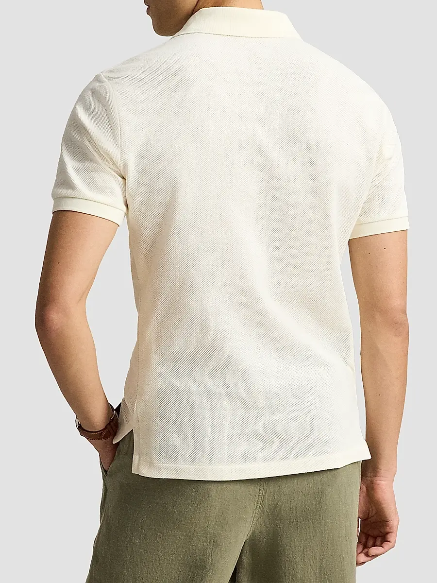 Polo Ralph Lauren Men's Cotton Pointelle Polo Shirt | Thumbnail 3 Polo Ralph Lauren Men's Cotton Pointelle Polo Shirt | Thumbnail 3