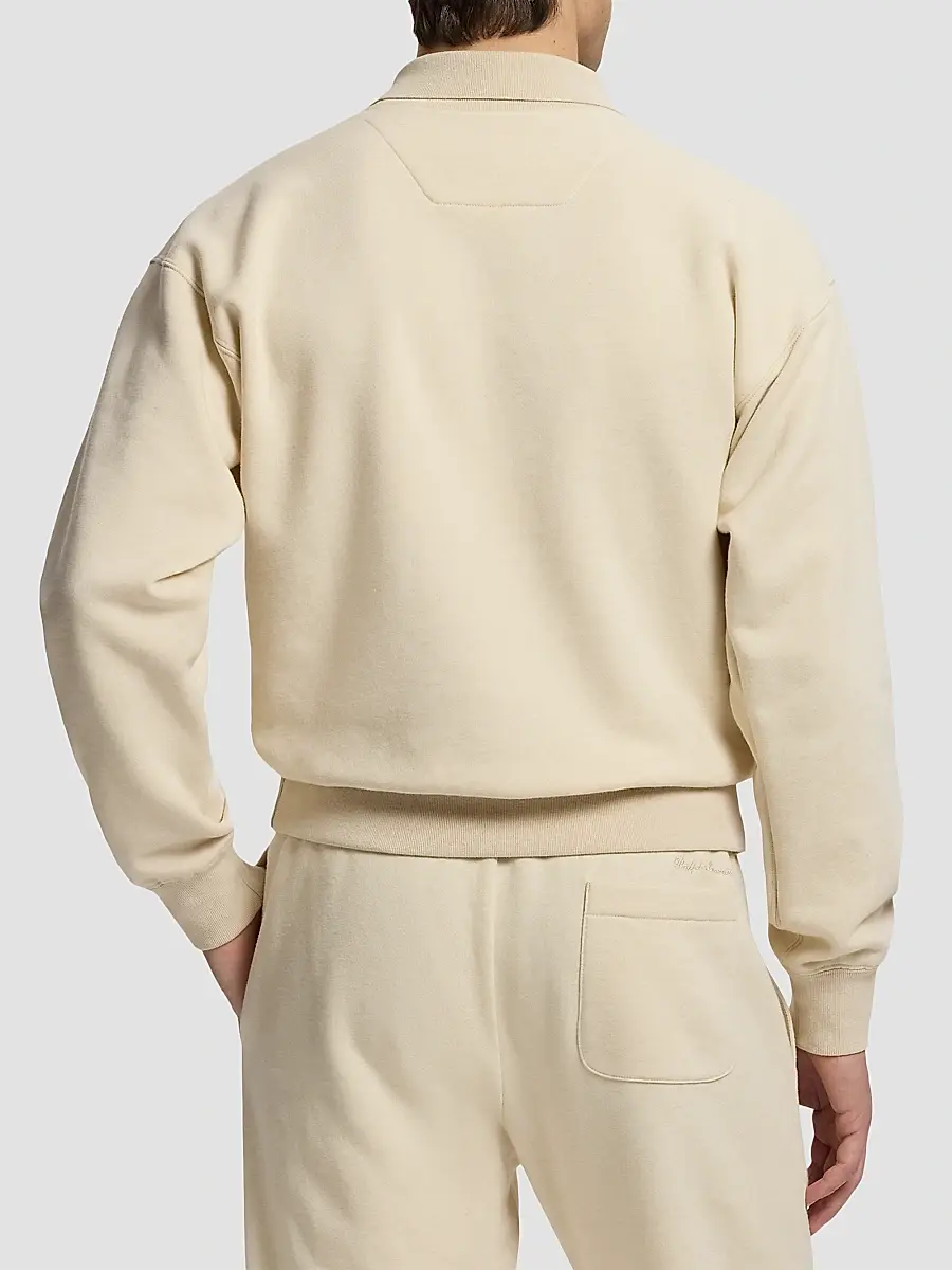Ralph Lauren Purple Label Men's Cotton-Cashmere Polo Sweatshirt | Thumbnail 3 Ralph Lauren Purple Label Men's Cotton-Cashmere Polo Sweatshirt | Thumbnail 3