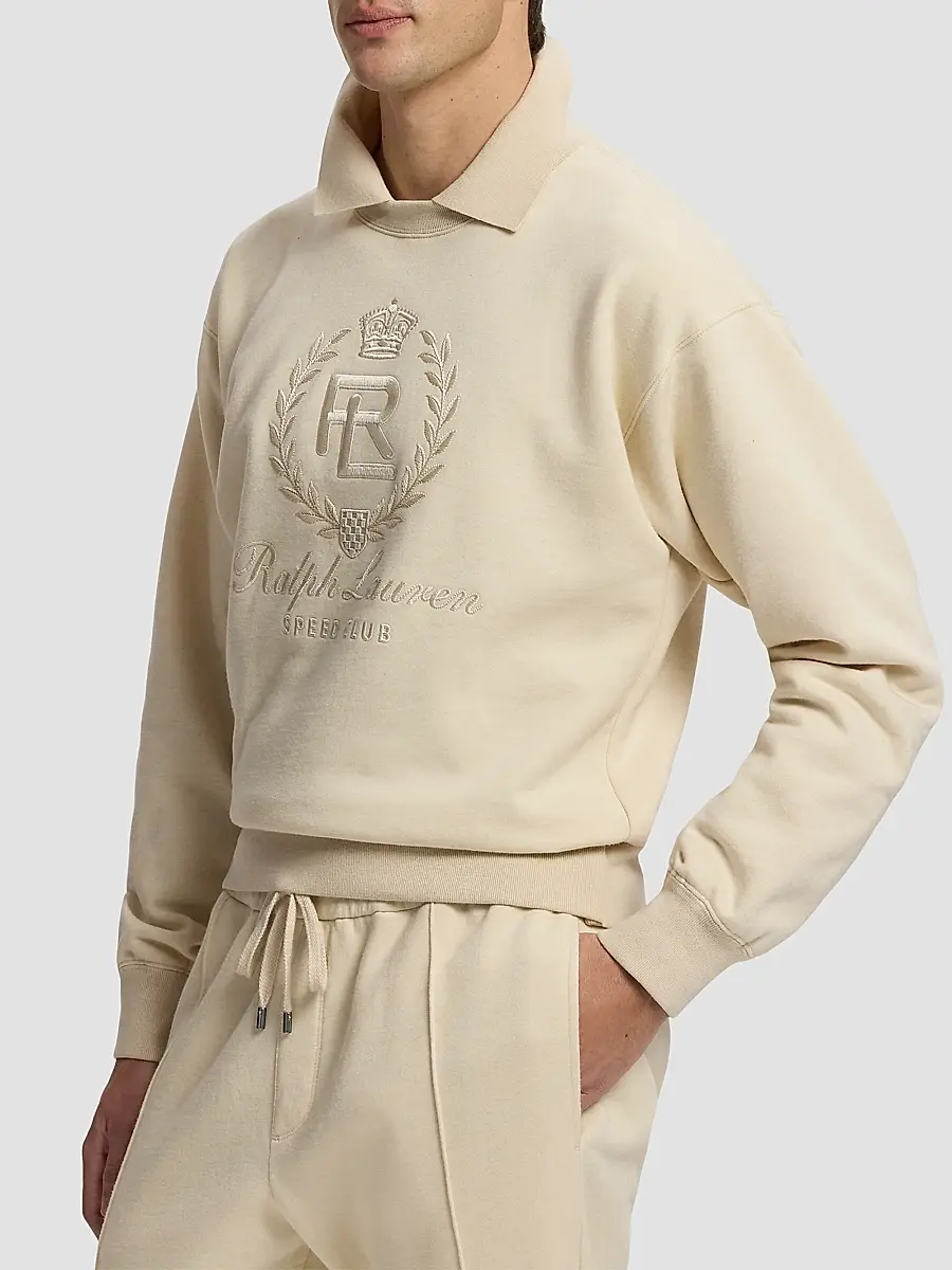 Ralph Lauren Purple Label Men's Cotton-Cashmere Polo Sweatshirt | Thumbnail 6 Ralph Lauren Purple Label Men's Cotton-Cashmere Polo Sweatshirt | Thumbnail 6