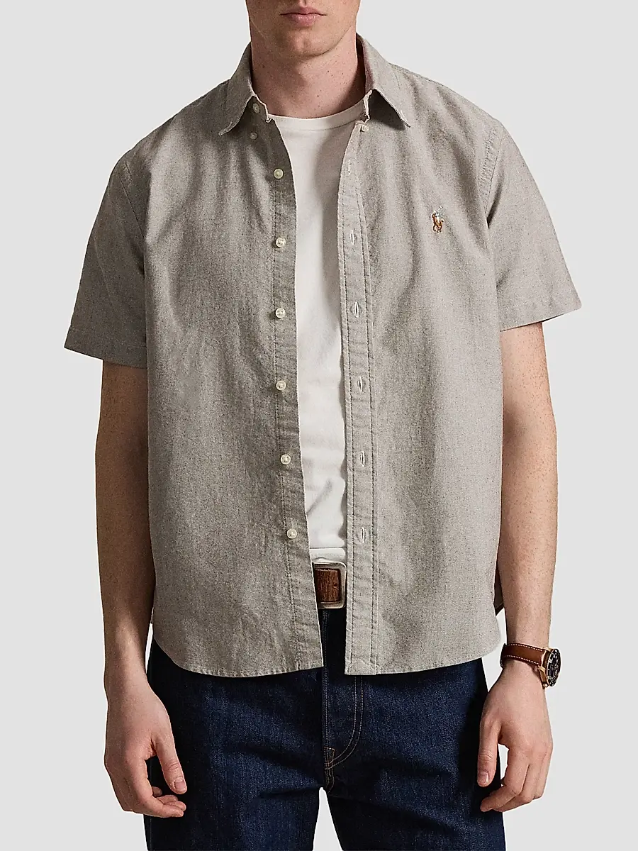 Polo Ralph Lauren Men's Short-Sleeve Oxford Shirt | Thumbnail 4 Polo Ralph Lauren Men's Short-Sleeve Oxford Shirt | Thumbnail 4