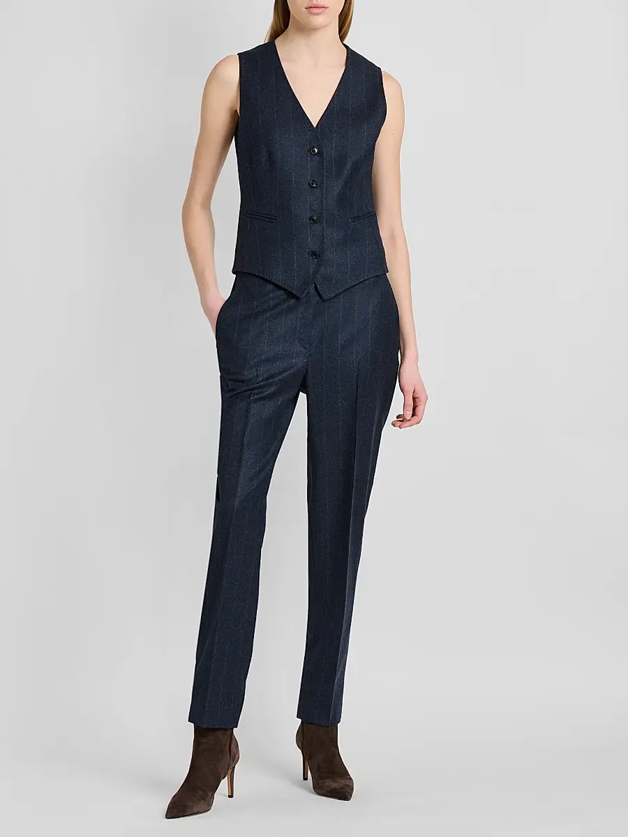 Kiton Women's Jogger Stretch Wool Trousers | Thumbnail 2