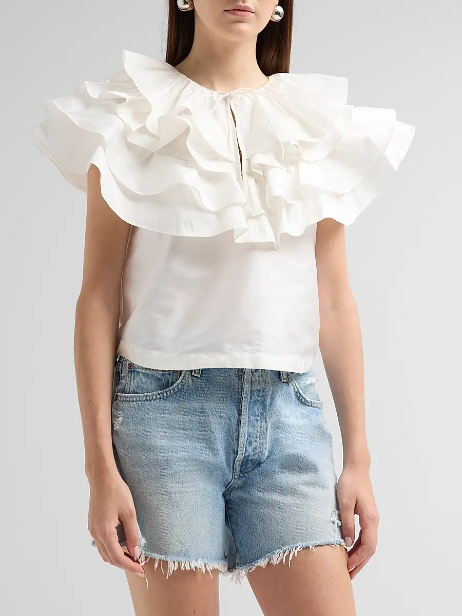 Aknvas Women's Linda Taffeta Cape Top | Thumbnail 4