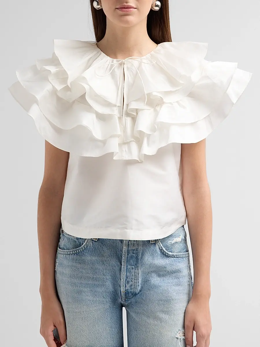 Aknvas Women's Linda Taffeta Cape Top | Thumbnail 5