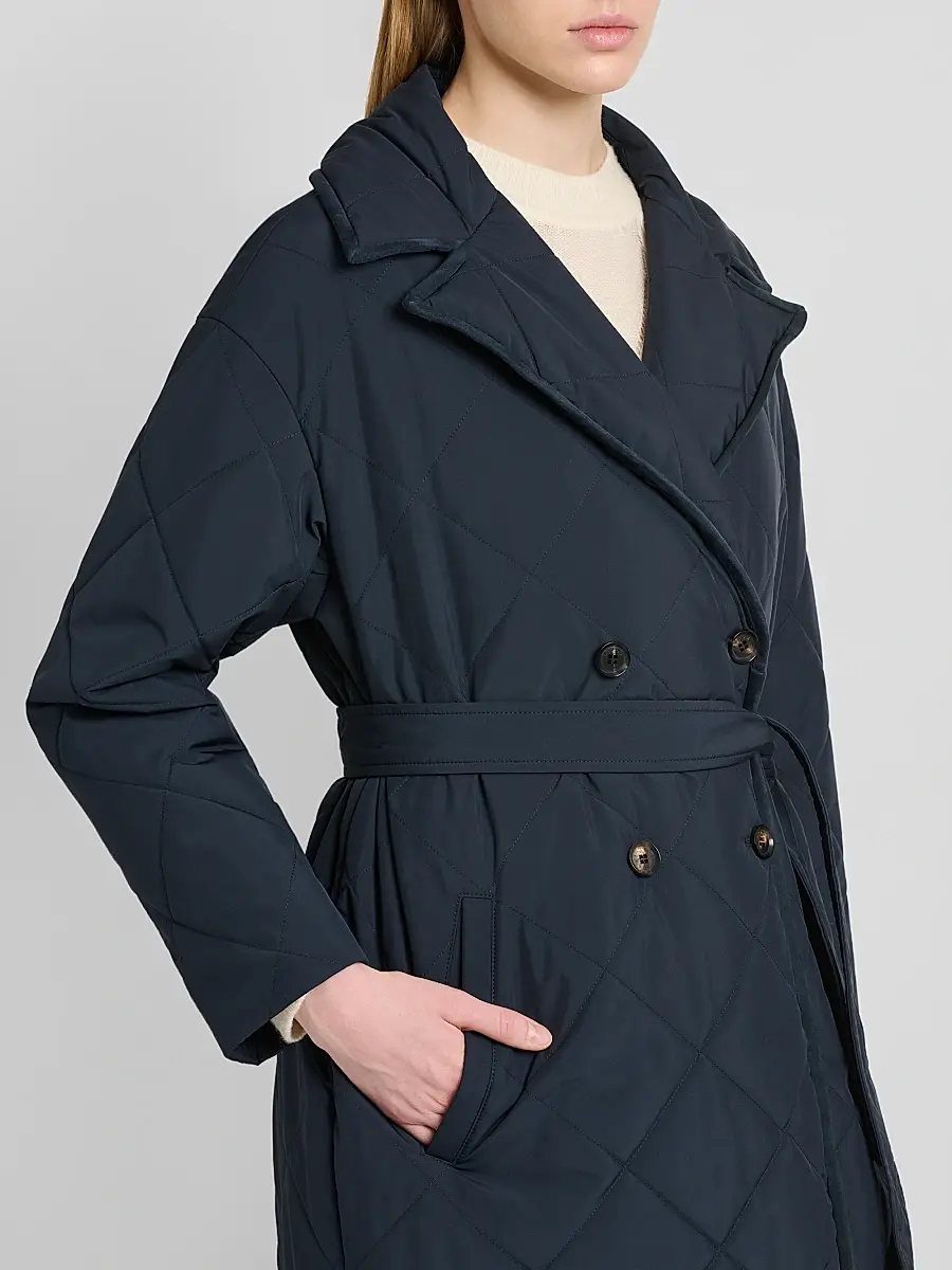 Kiton Women's Quilted Belted Trench Coat | Thumbnail 5 Kiton Women's Quilted Belted Trench Coat | Thumbnail 5