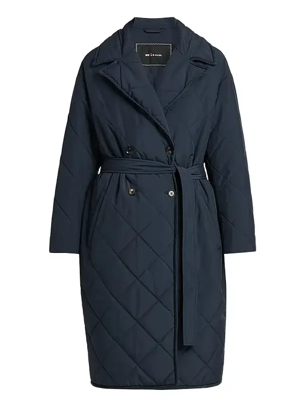 Women's Quilted Belted Trench Coat Women's Quilted Belted Trench Coat