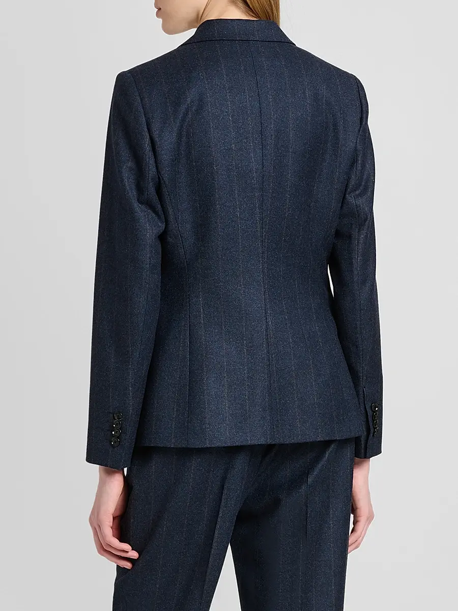 Kiton Women's Pinstriped Wool-Cashmere Blazer | Thumbnail 3 Kiton Women's Pinstriped Wool-Cashmere Blazer | Thumbnail 3