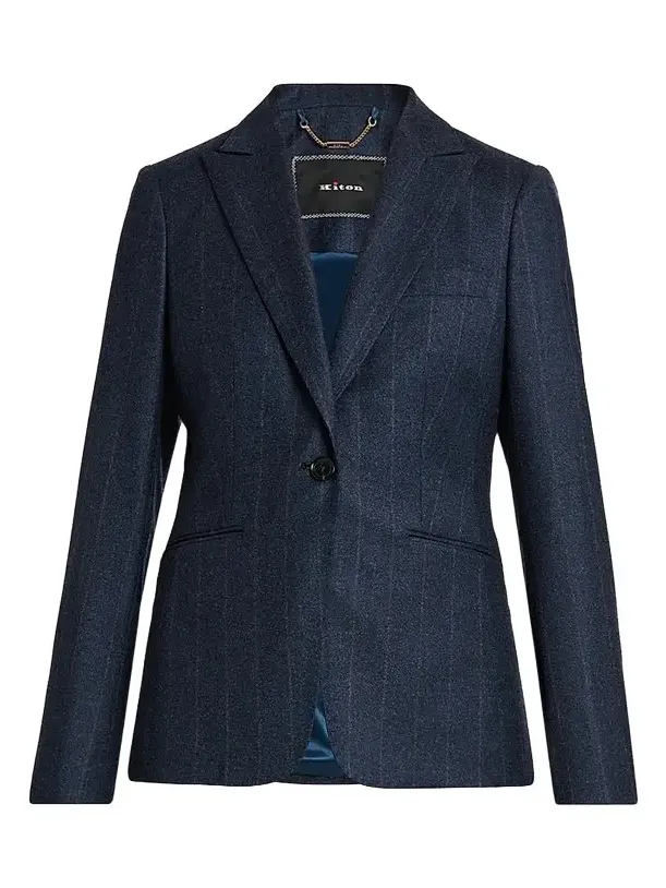 Women's Pinstriped Wool-Cashmere Blazer