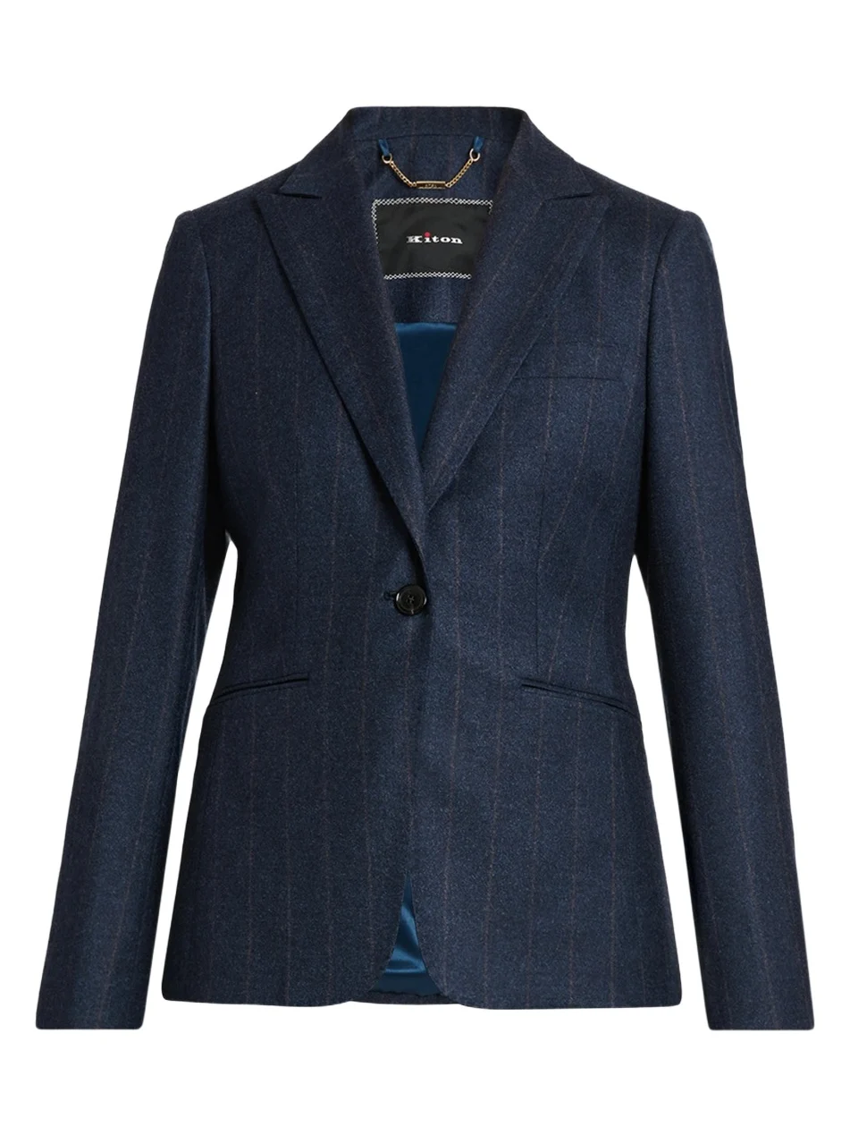 Women's Pinstriped Wool-Cashmere Blazer Women's Pinstriped Wool-Cashmere Blazer