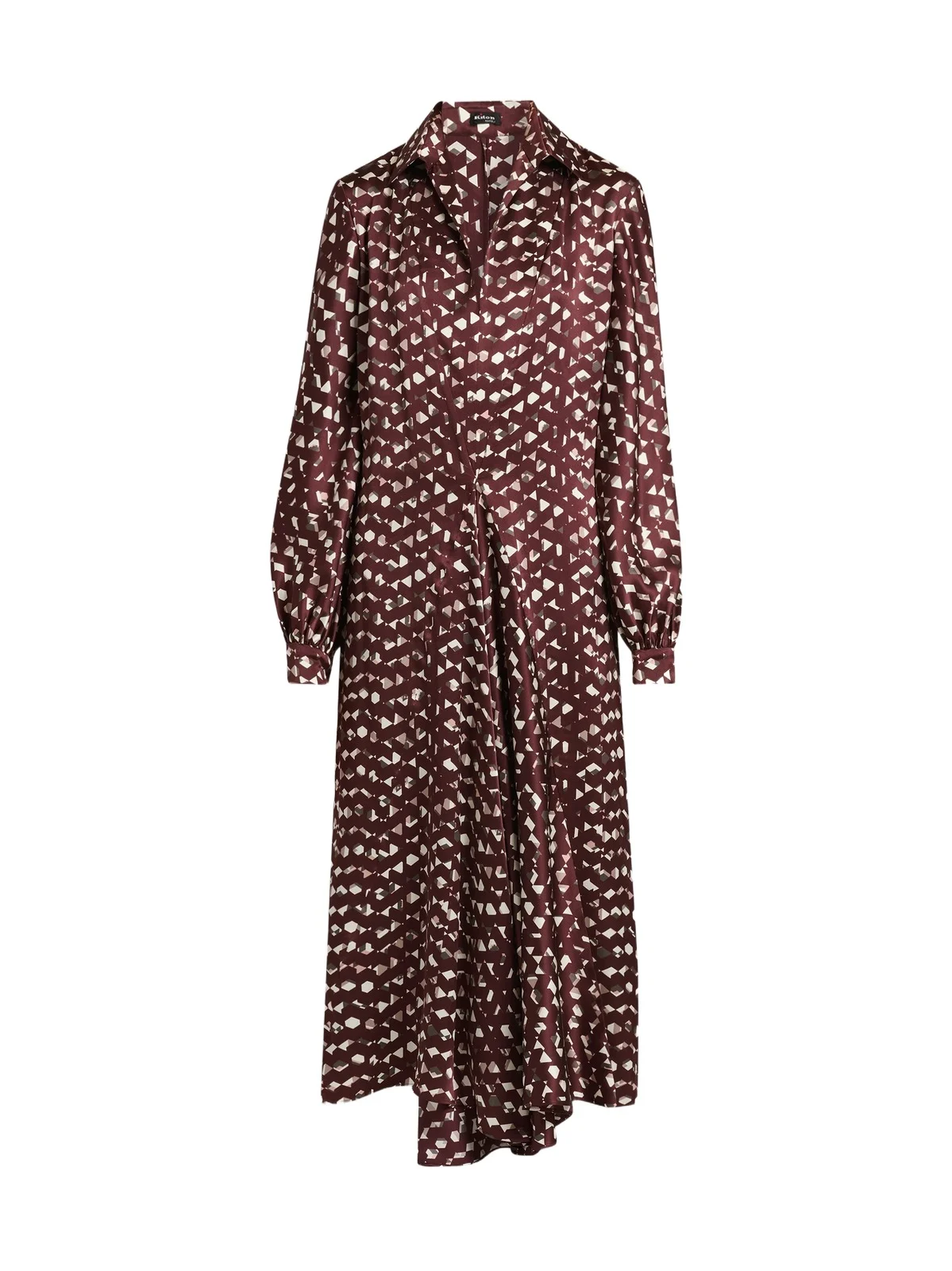 Women's Printed Silk Midi Shirtdress