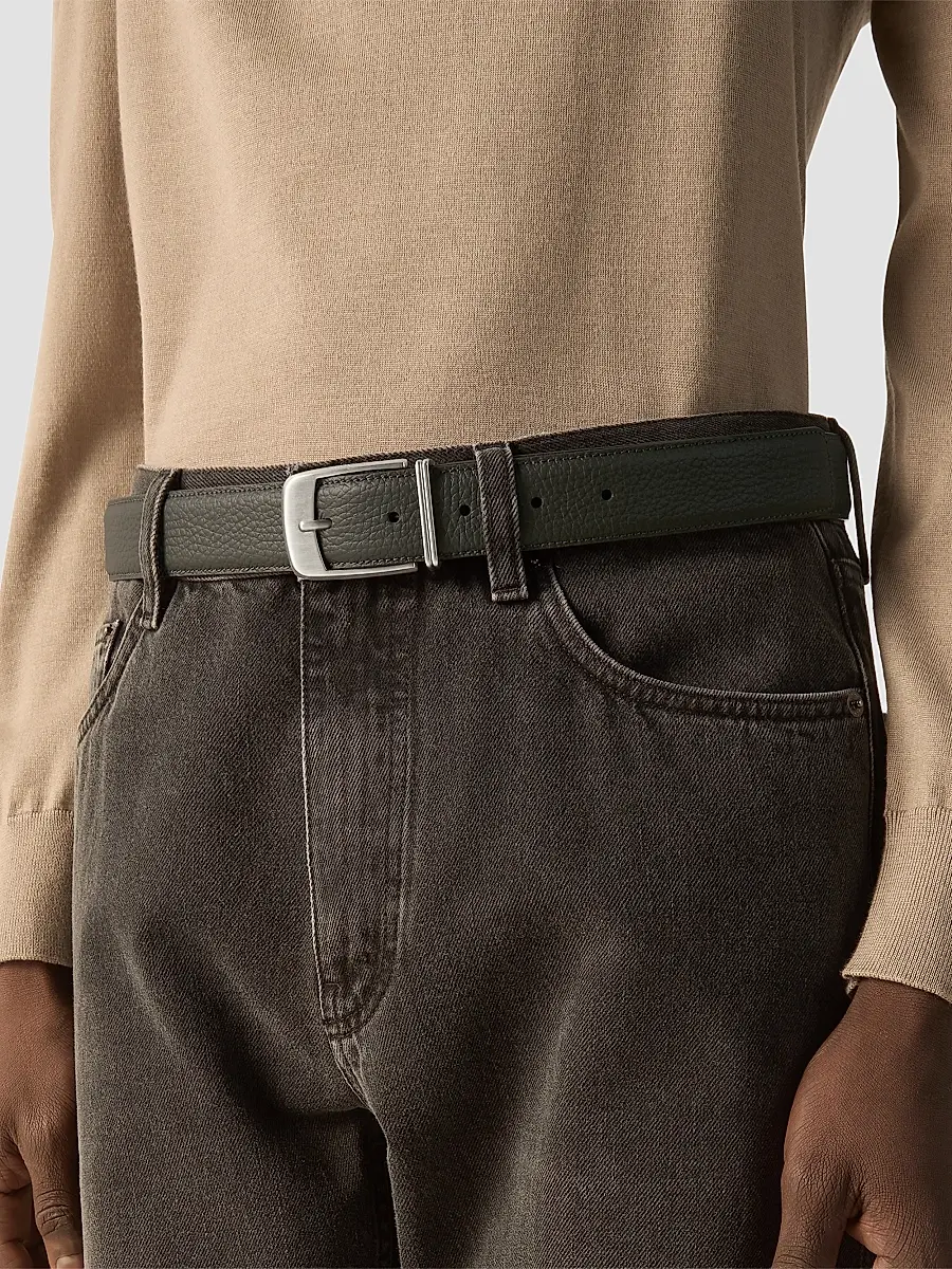 Zegna Men's Leather Belt | Thumbnail 3 Zegna Men's Leather Belt | Thumbnail 3