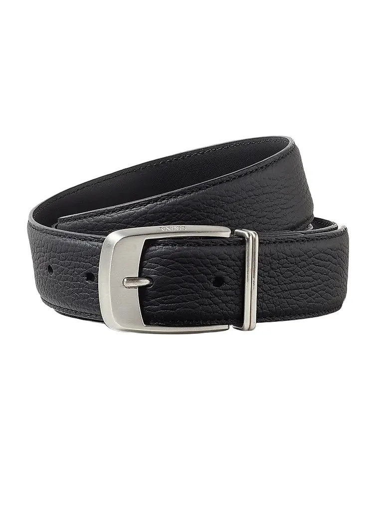 Zegna Men's Leather Belt - Black | Image 1 Zegna Men's Leather Belt - Black | Image 1