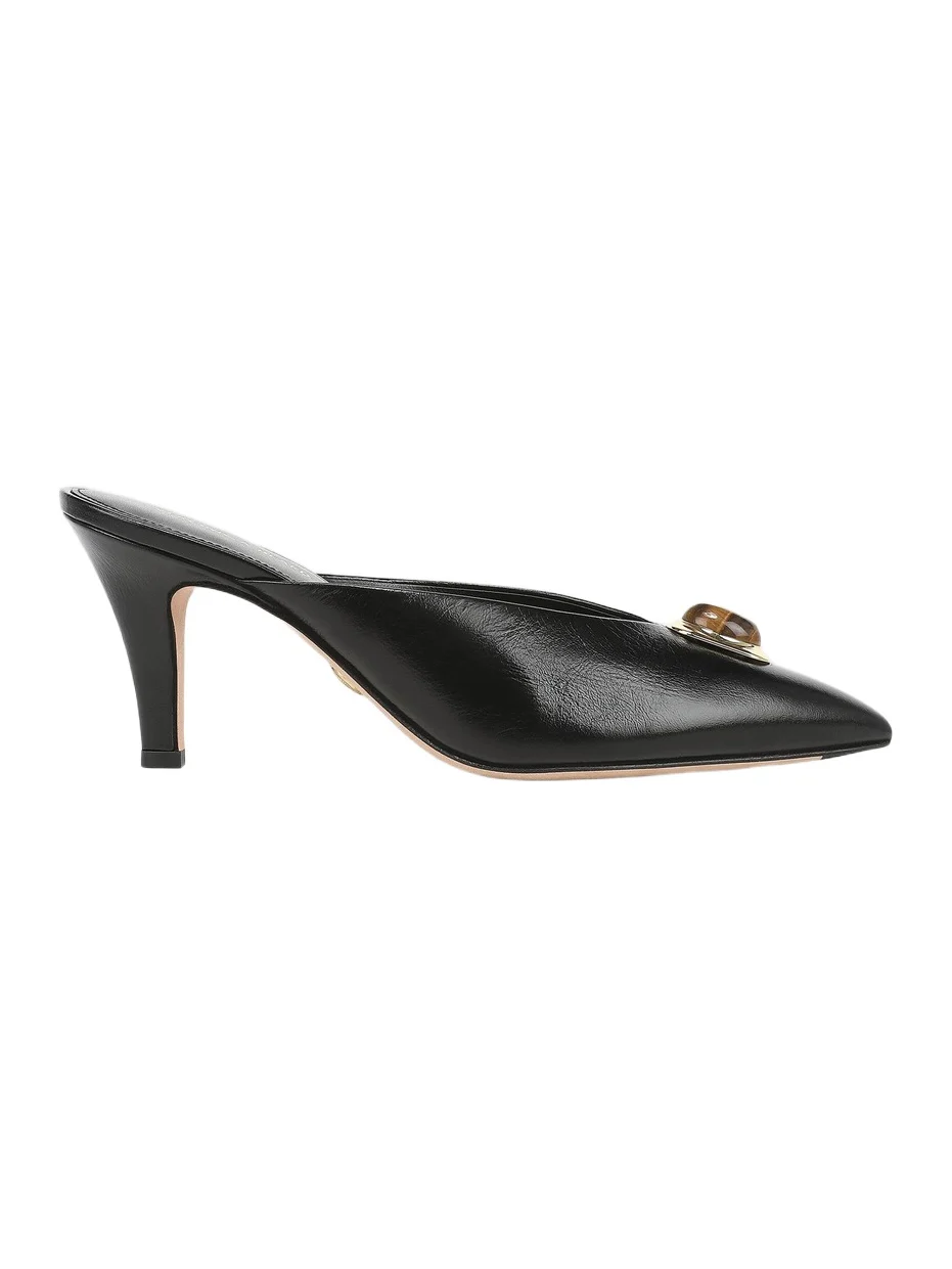 Women's Rochelle 75MM Cabochon Leather Mules Women's Rochelle 75MM Cabochon Leather Mules