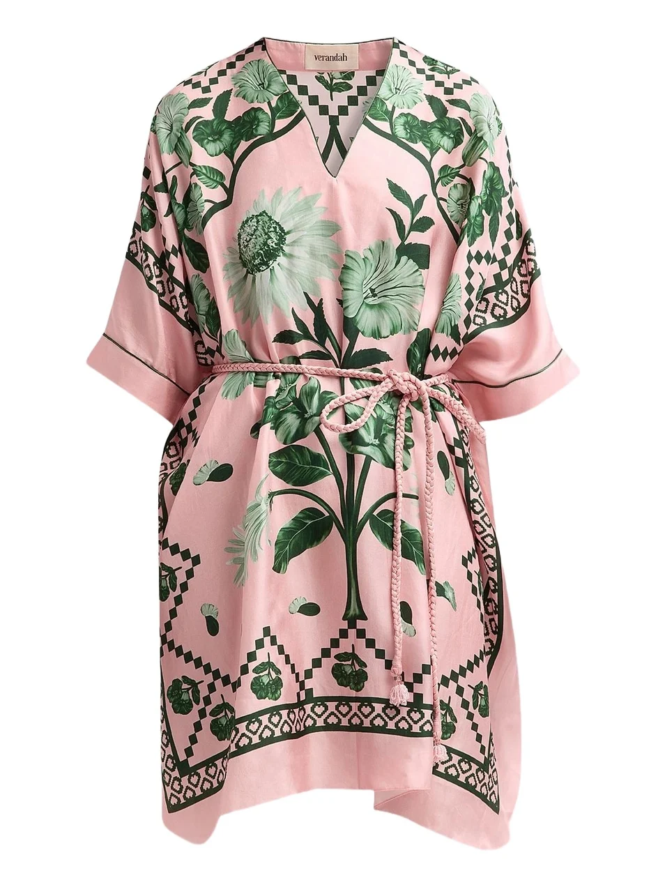 Women's Bejewelled Scarf Silk Dress
