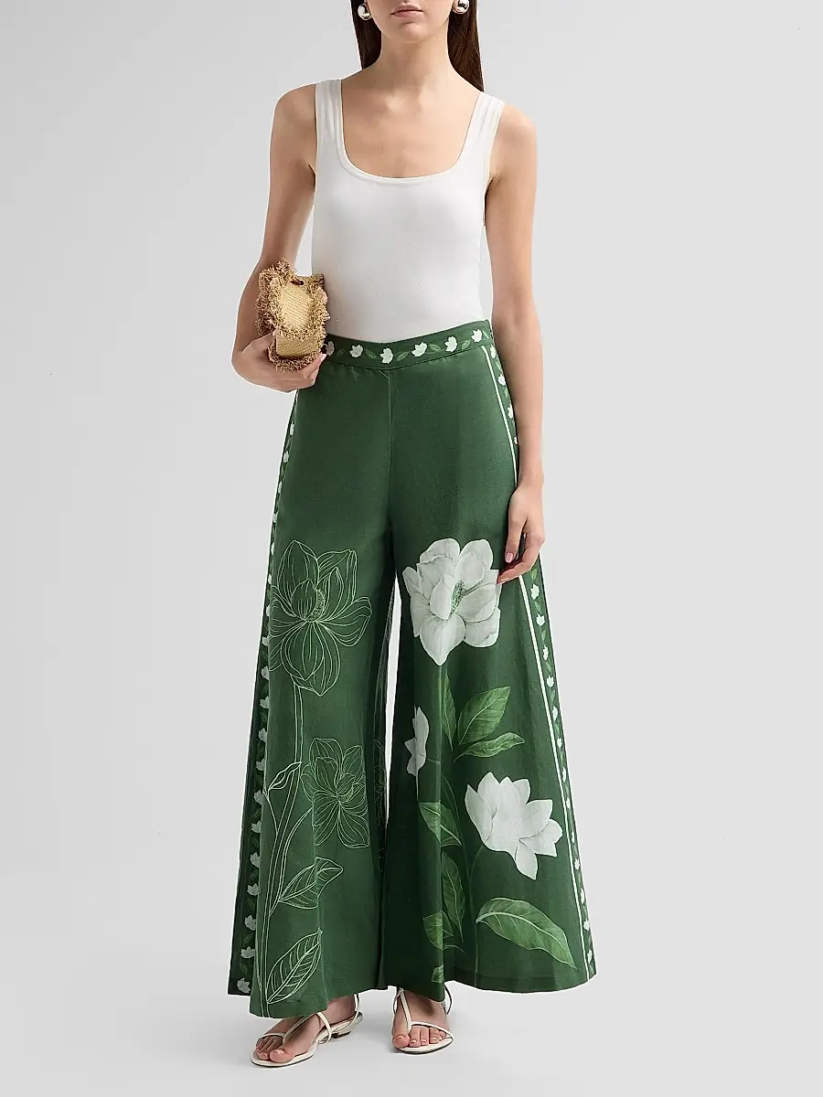 VERANDAH Women's Bejewelled Magnolia Flared Pants | Thumbnail 2 VERANDAH Women's Bejewelled Magnolia Flared Pants | Thumbnail 2