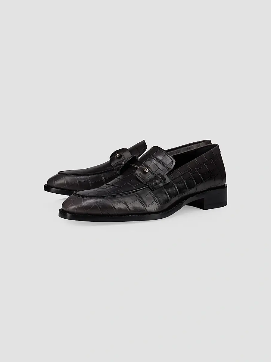 Christian Louboutin Men's Chambelimoc Patinated Leather Loafers | Thumbnail 2 Christian Louboutin Men's Chambelimoc Patinated Leather Loafers | Thumbnail 2