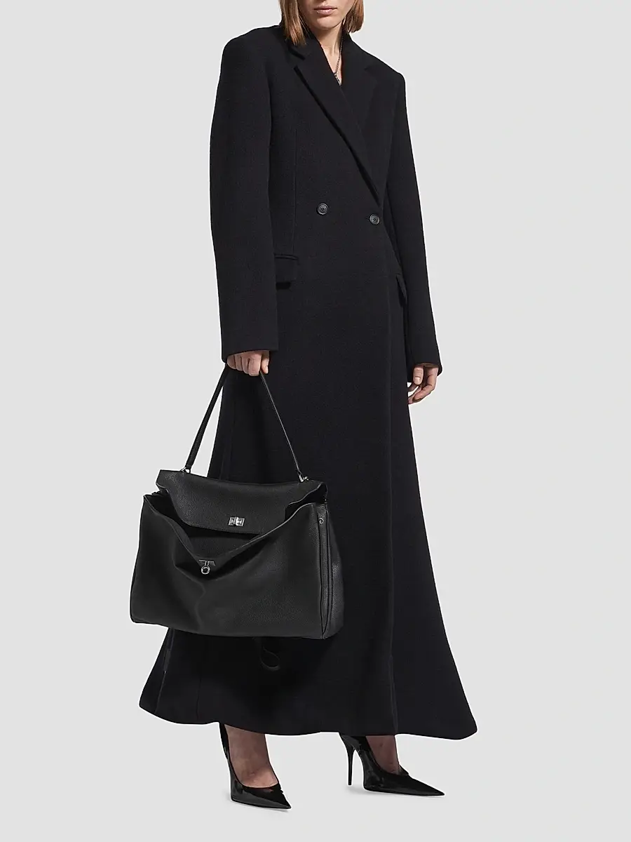 Balenciaga Women's Godet Maxi Coat | Thumbnail 2 Balenciaga Women's Godet Maxi Coat | Thumbnail 2
